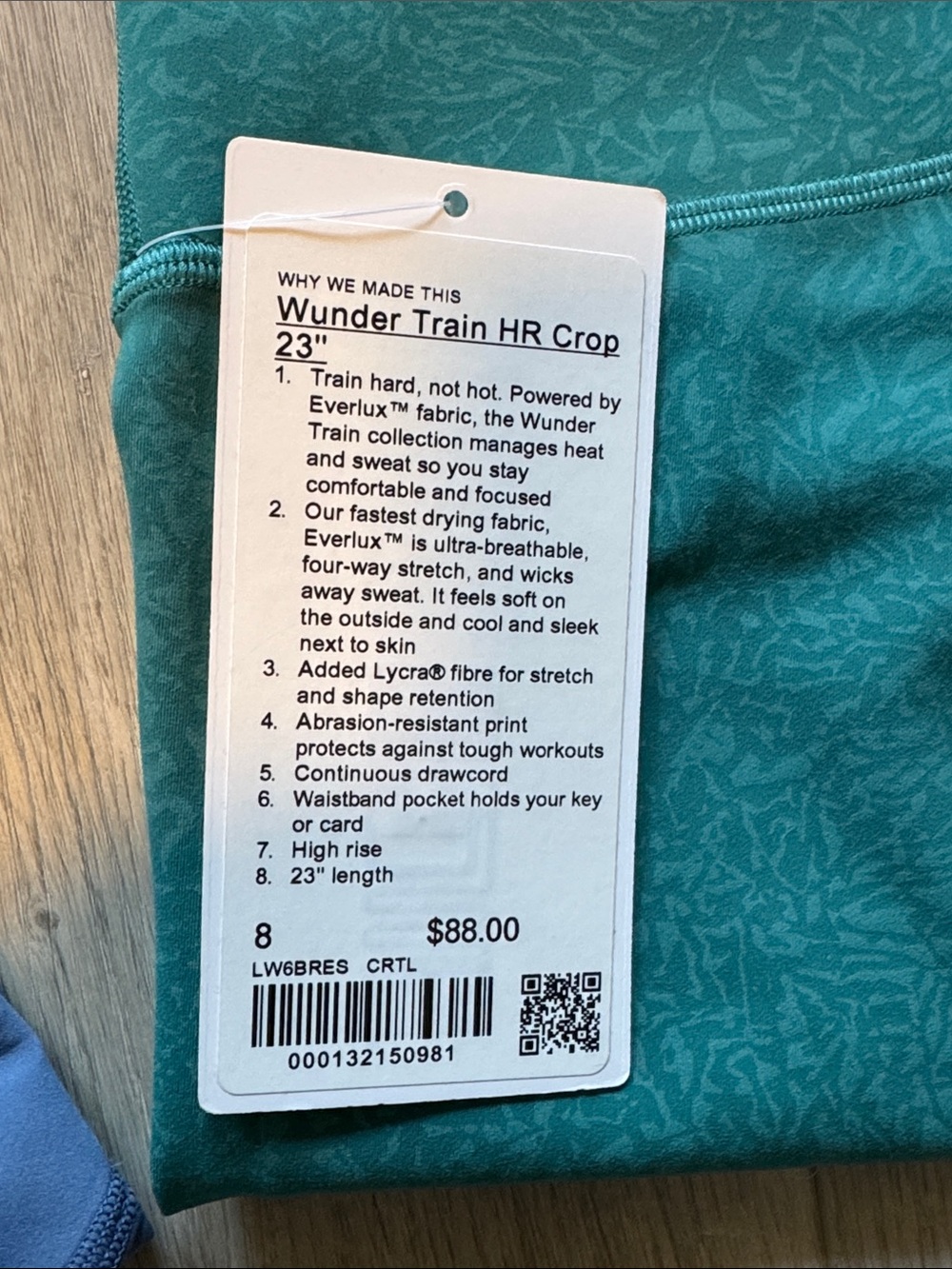 Lululemon Blue & Teal Size 8 NWT Bundle Top & Leggings All It Takes, WT, Glow Up - Picture 4 of 5